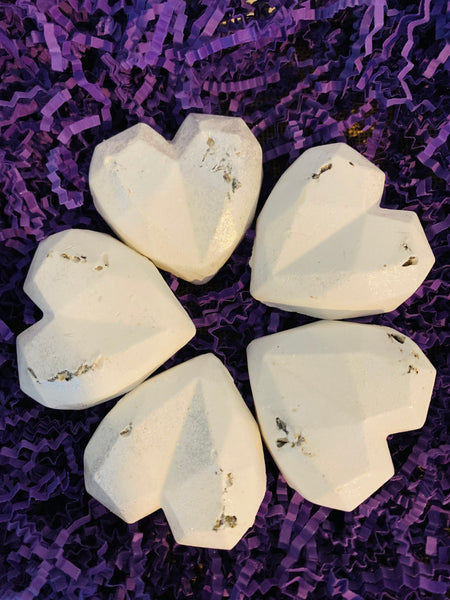 Lavender Rain Heart Bars | Handcrafted Soap